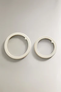 LOT DE COUVERCLES EN SILICONE ET VERRE (LOT DE 2)