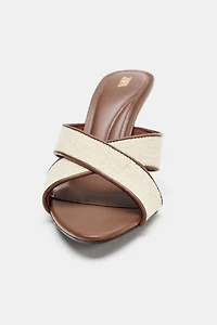 CRISS CROSS HEEL SANDALS