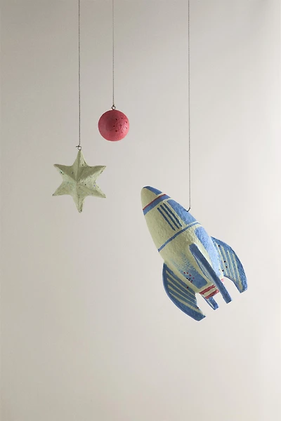 KIDS' DECORATIVE ROCKET HANGING ORNAMENT