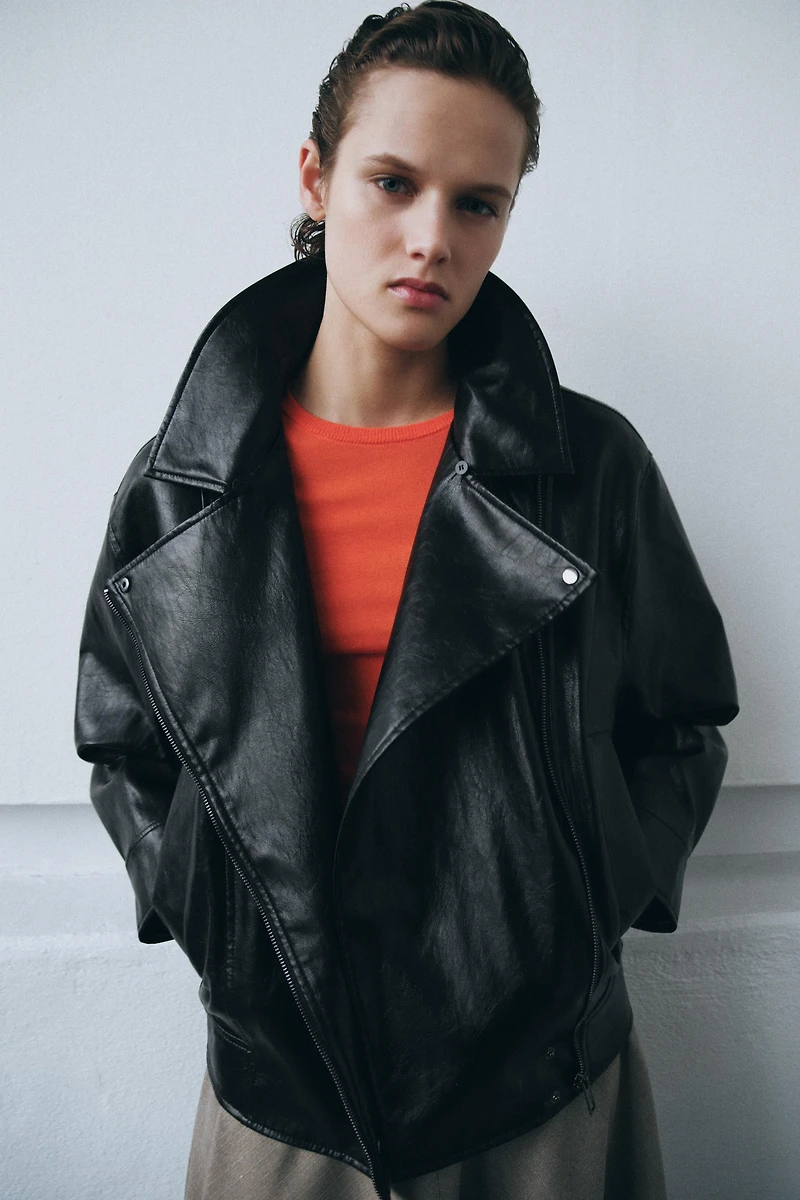 ZW COLLECTION FAUX LEATHER JACKET