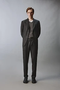 100% WOOL PLAID SUIT JACKET