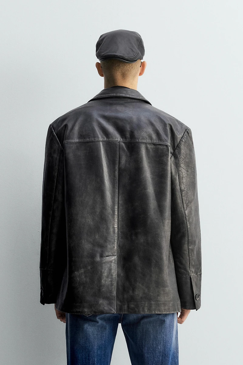 LIMITED EDITION VINTAGE EFFECT LEATHER JACKET