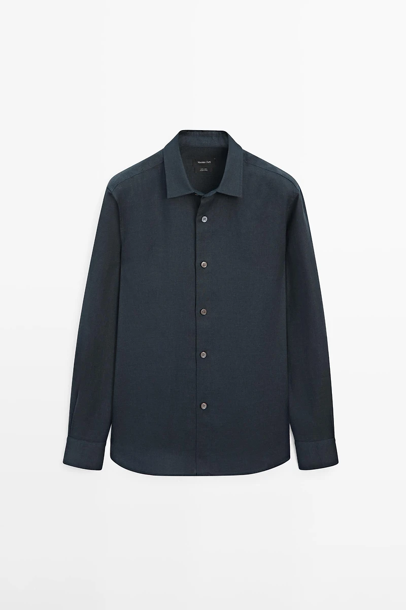 Chemise regular fit 100 % lin lourd