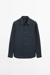 Chemise regular fit 100 % lin lourd