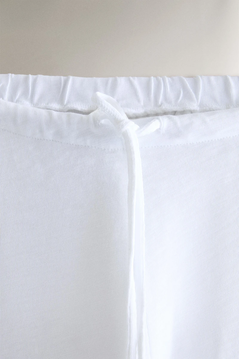 WIDE-LEG COTTON TROUSERS