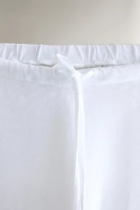 WIDE-LEG COTTON TROUSERS