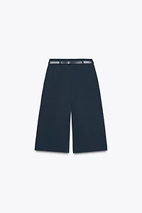 BELTED LONG SHORTS