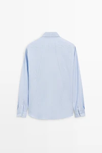Chemise slim fit à rayures 100 % coton