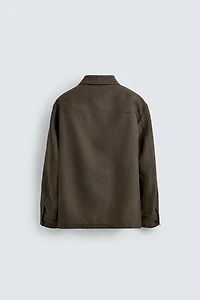 REGULAR FIT 100% WOOL OVERSHIRT