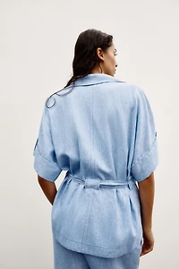 LINEN SAFARI SHIRT