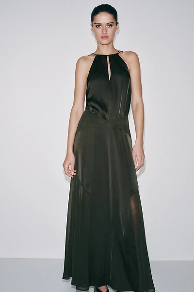 LONG HALTER DRESS