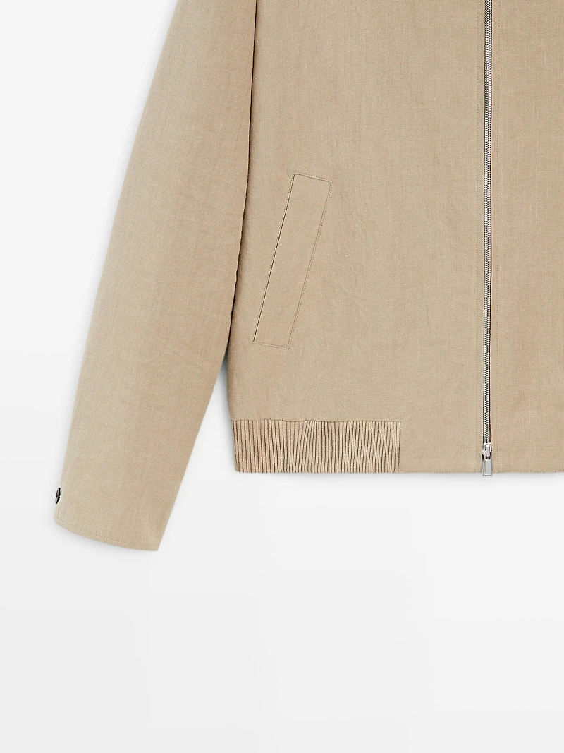 Veste bomber lin