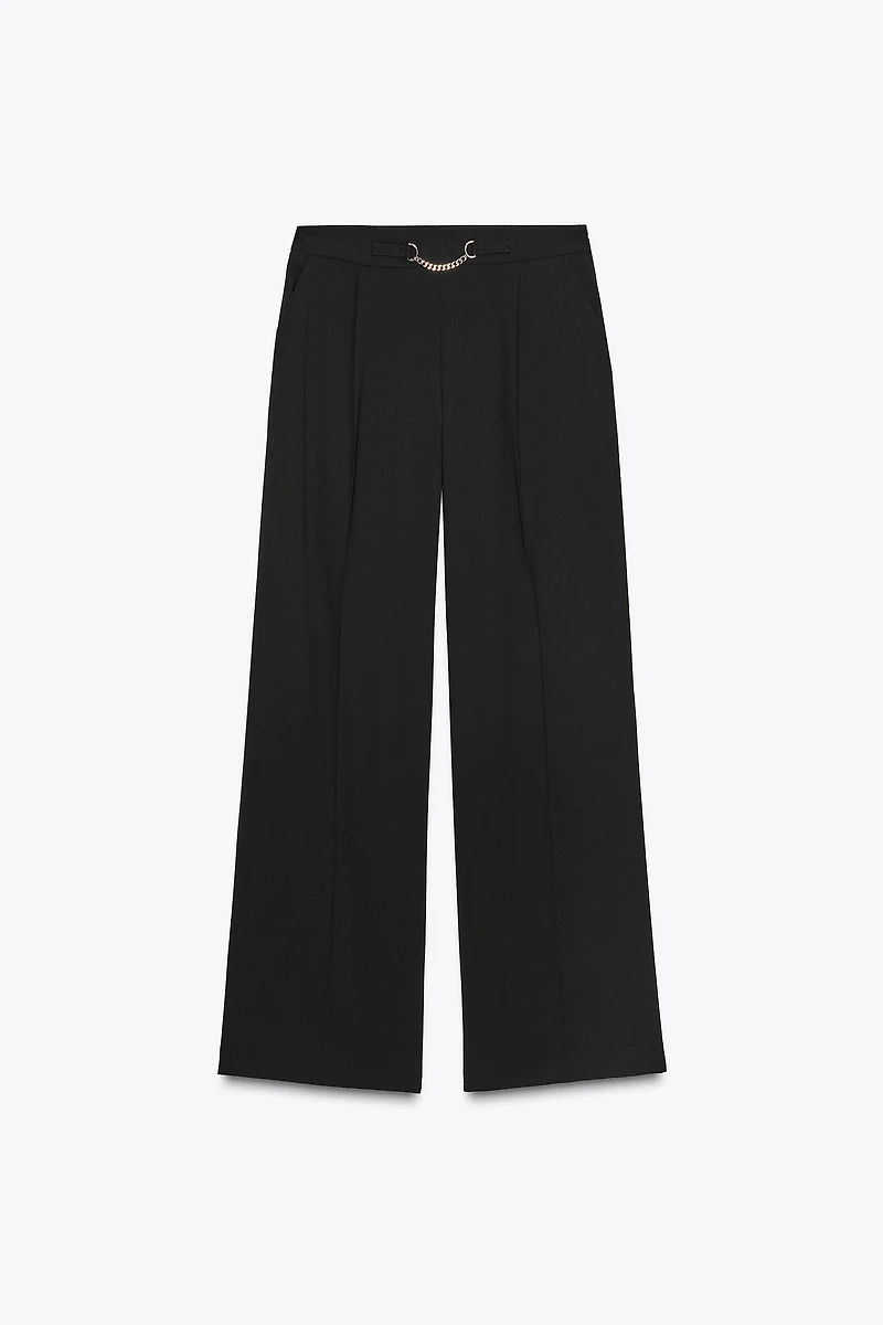 CHAIN WIDE LEG PANTS