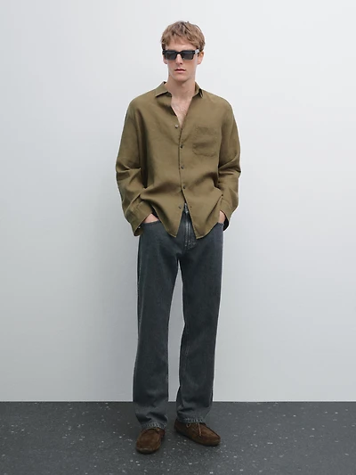 Regular fit shirt with pocket detail