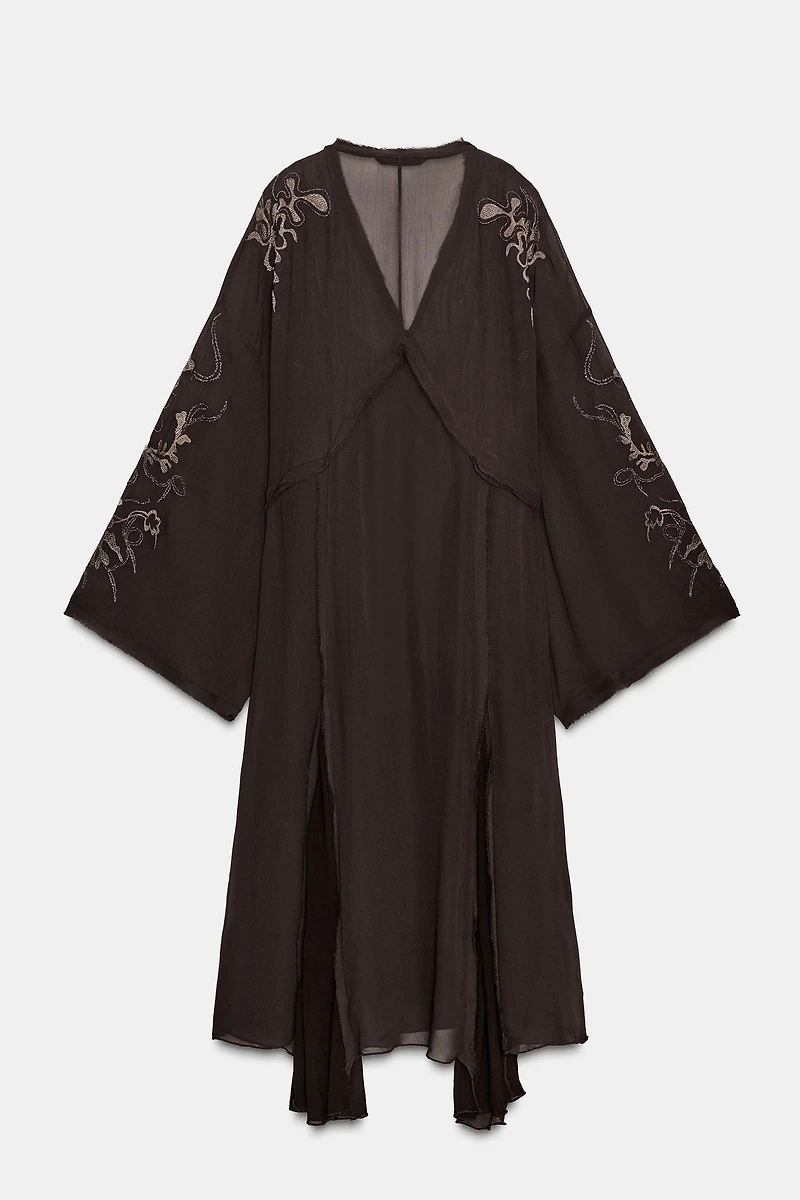 EMBROIDERED BEADED DRESS ZW COLLECTION LIMITED EDITION