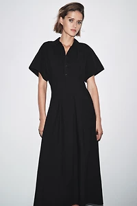 ZW COLLECTION SHORT SLEEVE POPLIN DRESS