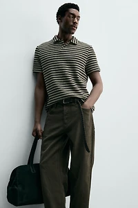 REGULAR FIT TEXTURED POLO