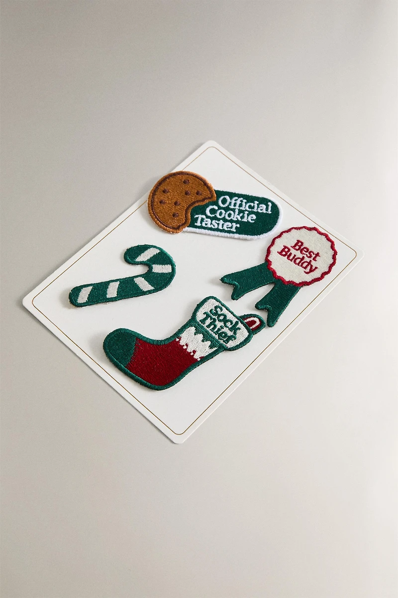 THERMO-ADHESIVE CHRISTMAS PATCHES (PACK OF 4)