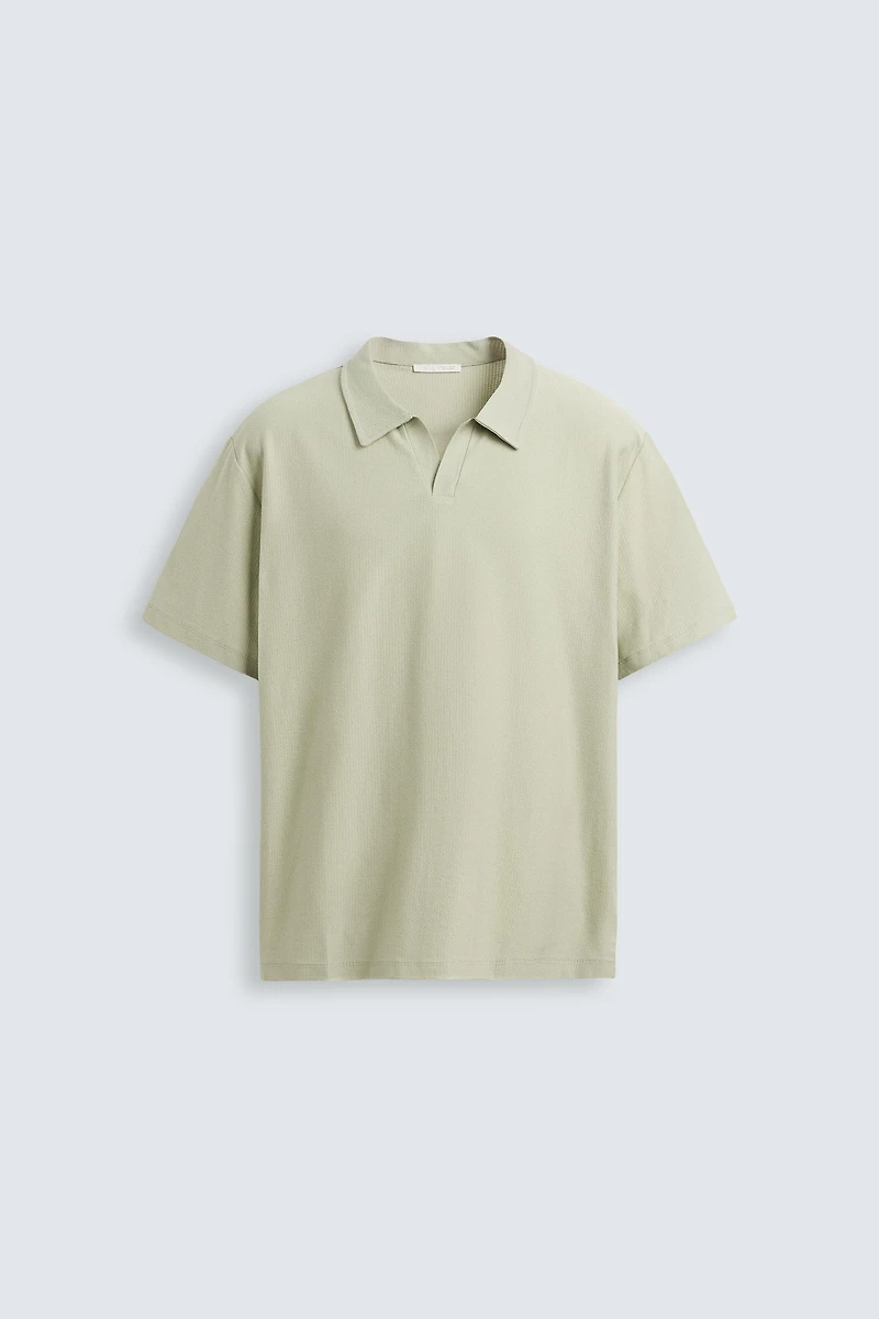 TEXTURED POLO SHIRT