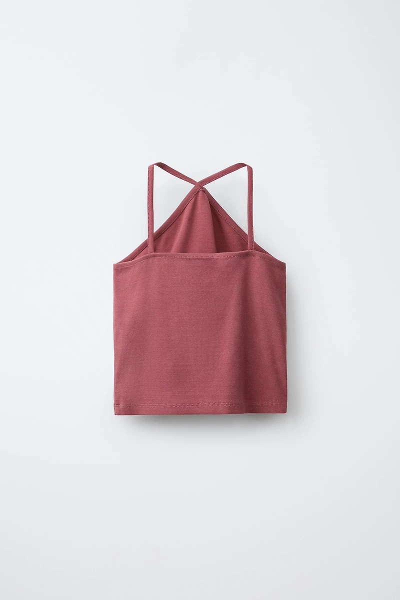 STUDDED HALTER TOP