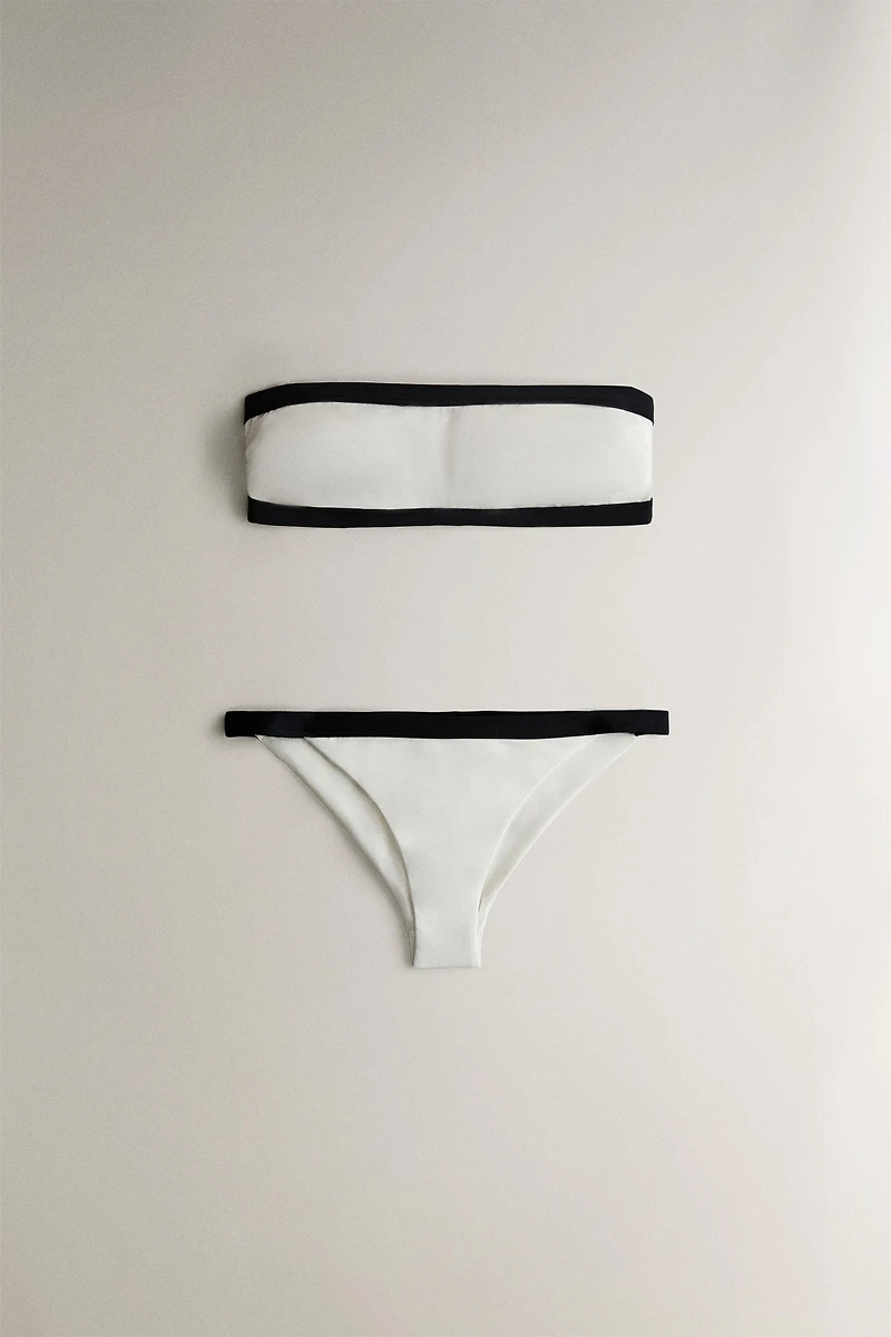 BEACH BIKINI BOTTOMS WITH CONTRAST BAND