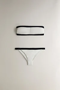 BEACH BIKINI BOTTOMS WITH CONTRAST BAND