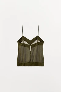 100% SILK STRAPPY TOP