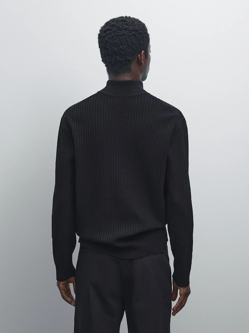 Pull en maille à col camionneur