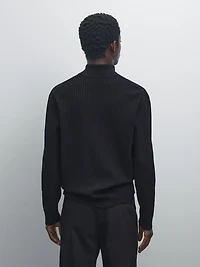 Pull en maille à col camionneur