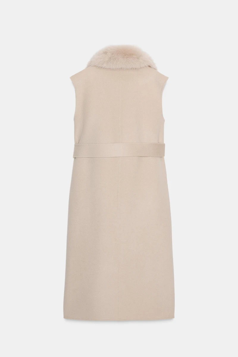 ZW COLLECTION FAUX FUR COLLAR VEST