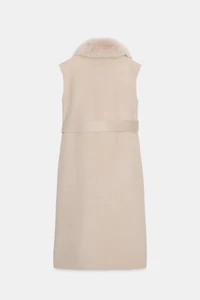 ZW COLLECTION FAUX FUR COLLAR VEST