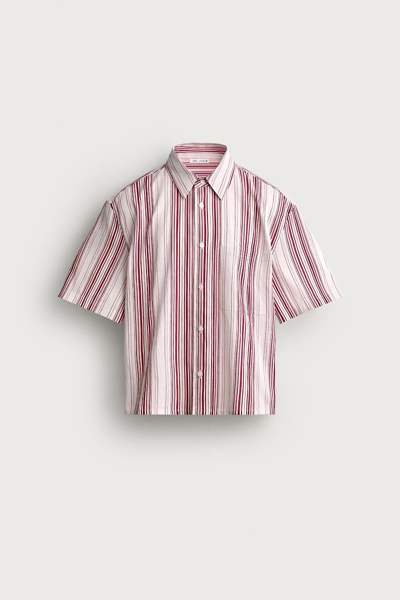 STRIPED BOXY FIT SHIRT