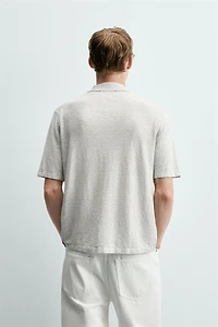 POLO EN MAILLE CHANVRE ET COTON