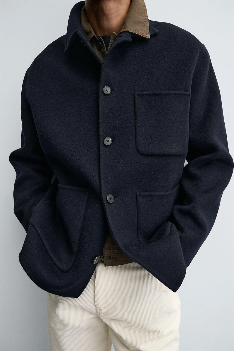 SURCHEMISE LAINE POCHES