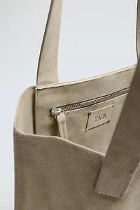 LEATHER SHOPPER BAG
