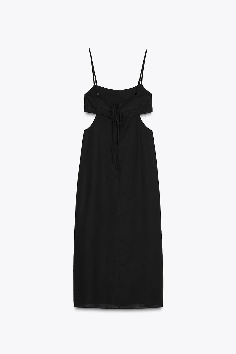 CUT OUT EMBROIDERED DRESS