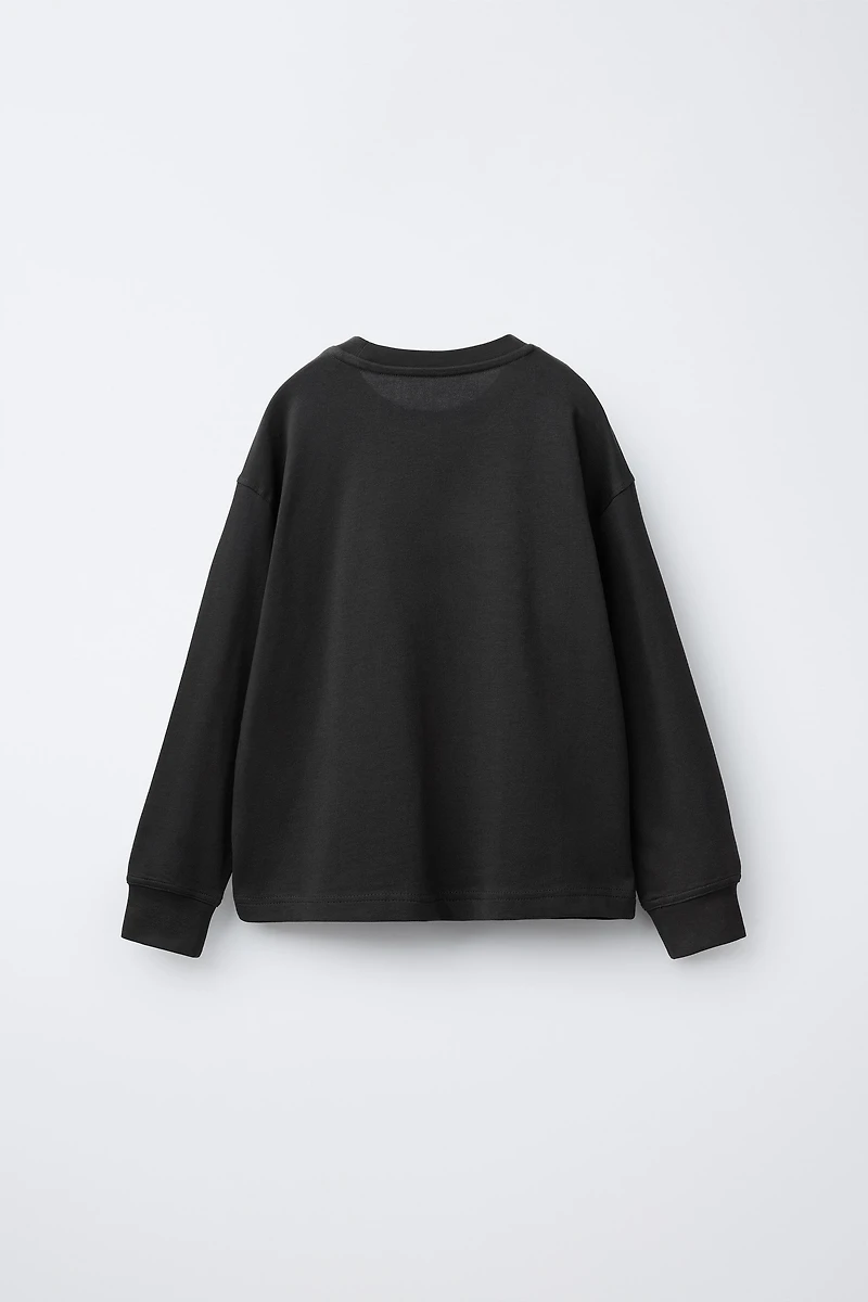 HEAVY WEIGHT EMBROIDERED TEXT T-SHIRT