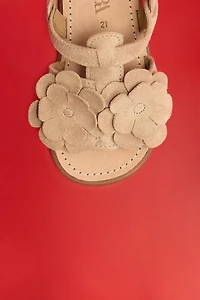 FLORAL LEATHER SANDALS
