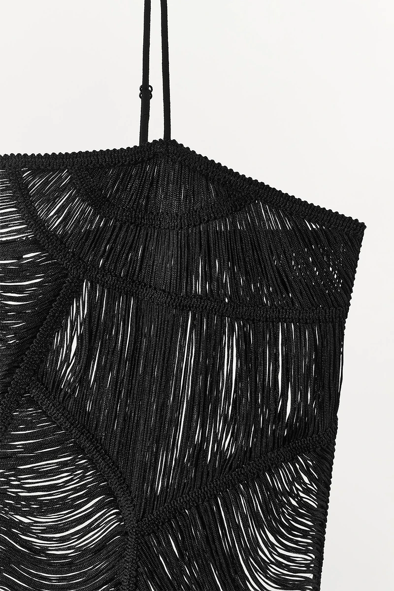 ROBE COURTE À FRANGES