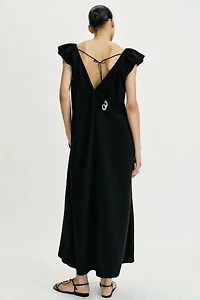 LONG PUFF SLEEVE DRESS