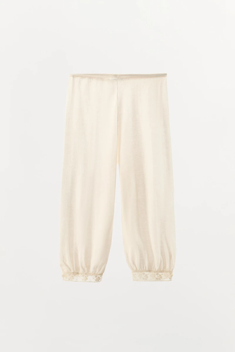 FINE KNIT LACE PANTS