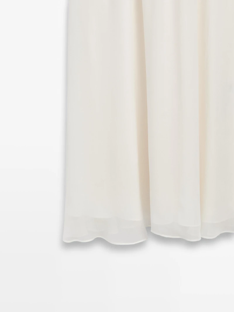 Knit dress with matching detail