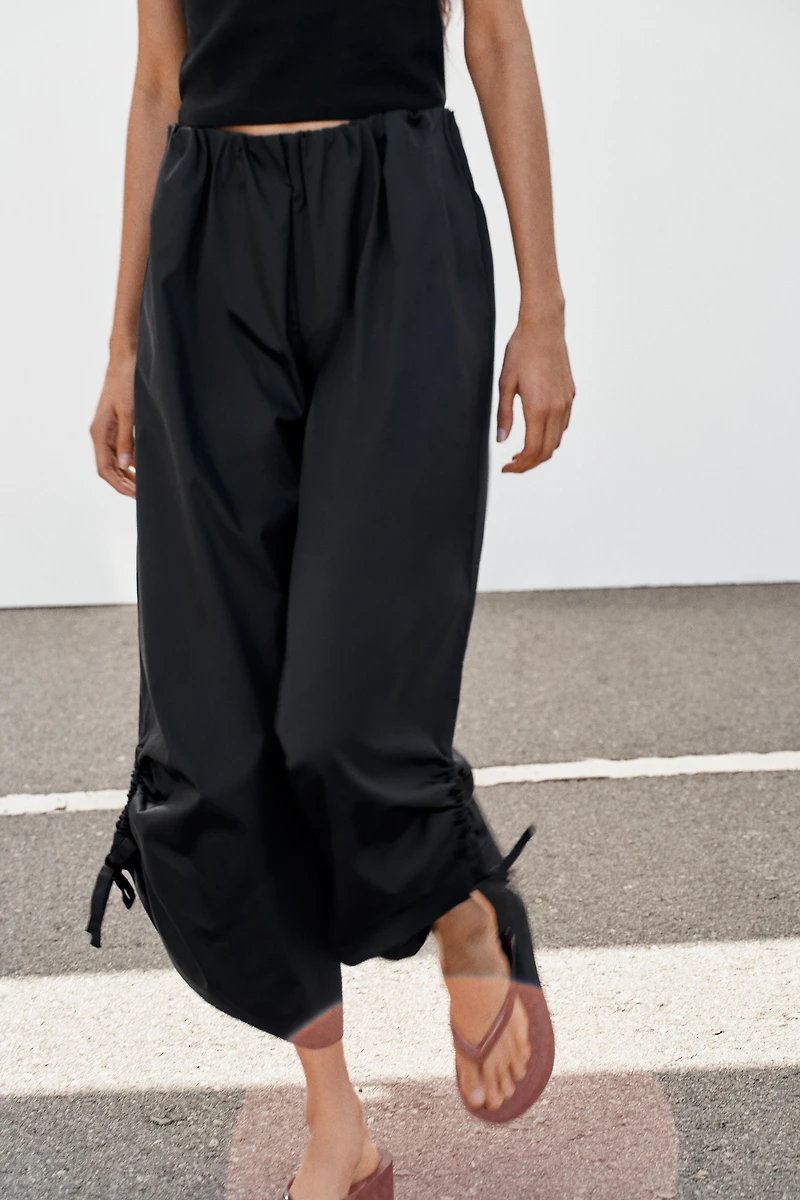 ADJUSTABLE HEM CULOTTE PANTS
