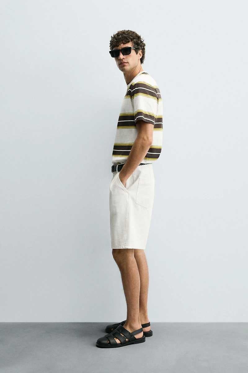 TEE-SHIRT JACQUARD RAYURES