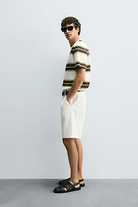TEE-SHIRT JACQUARD RAYURES
