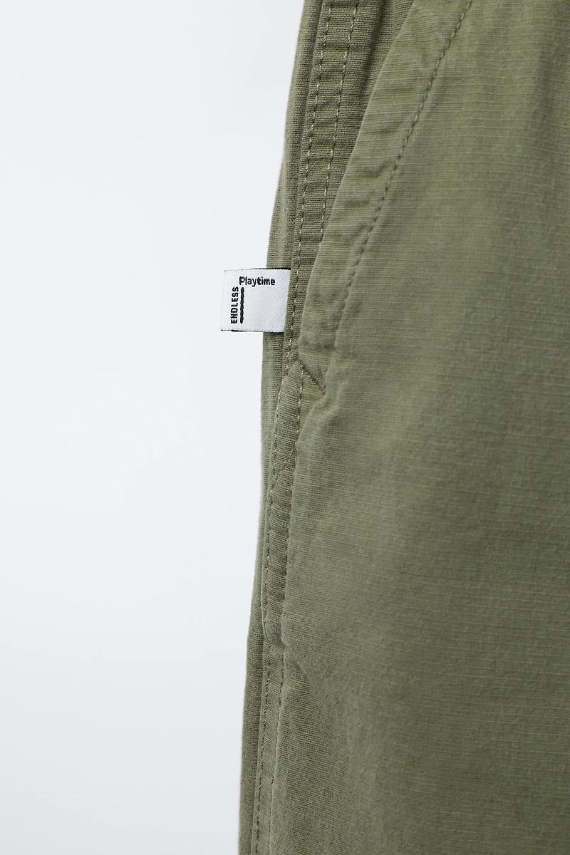 TEXTURED STRETCH PANTS