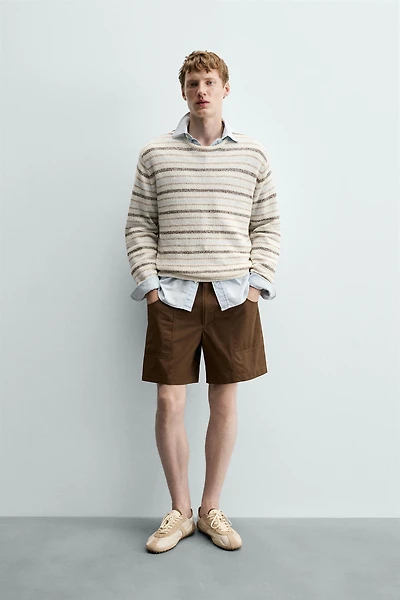LINEN - CASHMERE STRIPED JUMPER