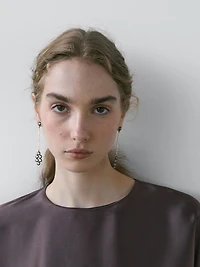 100% silk short batwing sleeve blouse - STUDIO