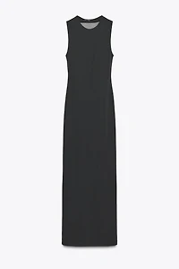 LONG COMBINATION TULLE DRESS