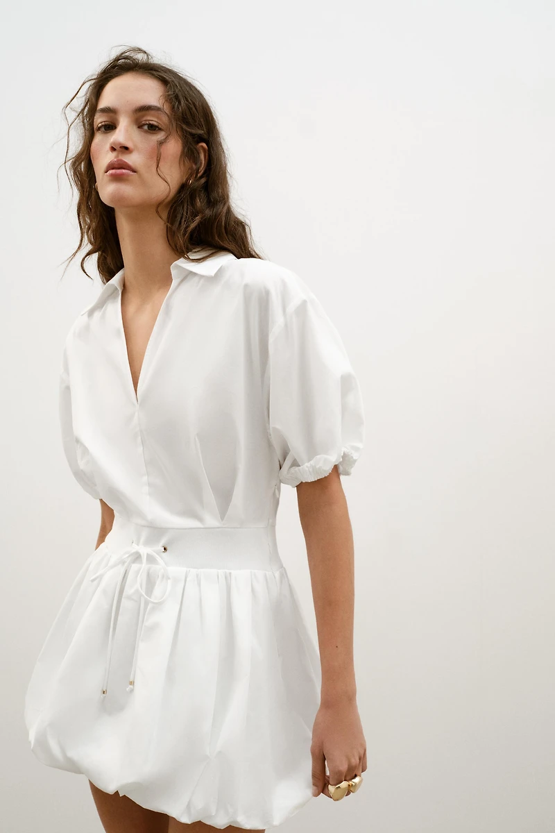 POPLIN MINI DRESS